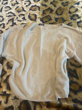 Nasty Gal Cream Textured Knit Sweater